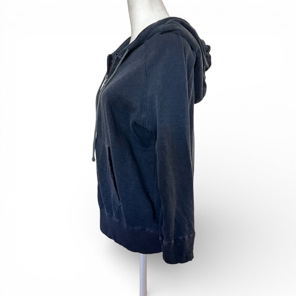 James Perse Navy Vintage French Terry Zip Hoodie 4 XL Minimalist Luxury - Picture 3 of 6